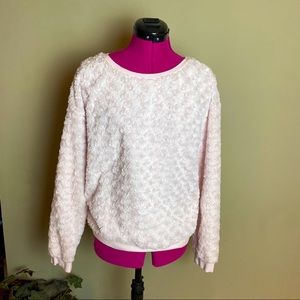 Eyelash Couture Pastel Pink Plush Sweater